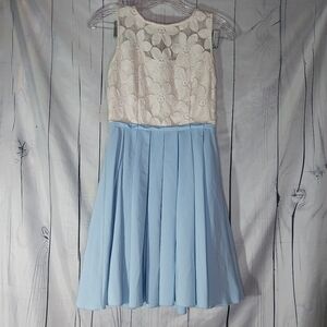 Alter'd State Lucille Eyelet Fit And Flair Pleated Dress Size S